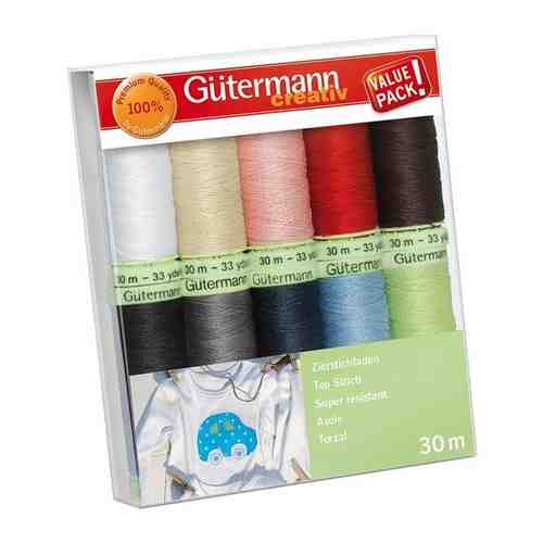 731154 Набор швейных нитей 'Top Stitch' 30м/10катушек, Gutermann (1) арт. 101414107019