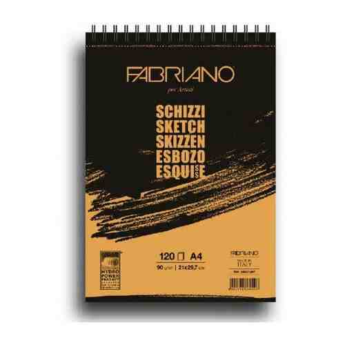 Альбом для зарисовок Fabriano Schizzi, А4, 120 л, спираль по короткой стороне арт. 101622518074