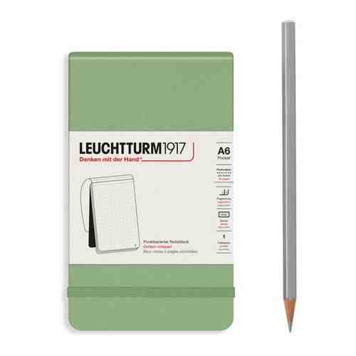 Блокнот Leuchtturm Reporter A6 94л в точку твердая обложка Зеленый Шалфей арт. 101491396340