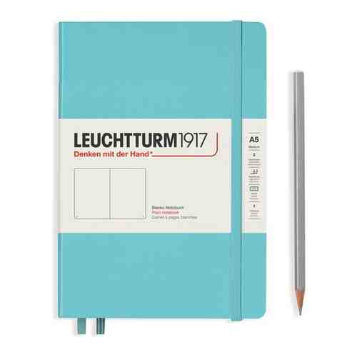 Блокнот Leuchtturm Rising Colours A5 125л без линовки твердая обложка Аквамарин арт. 101491401563