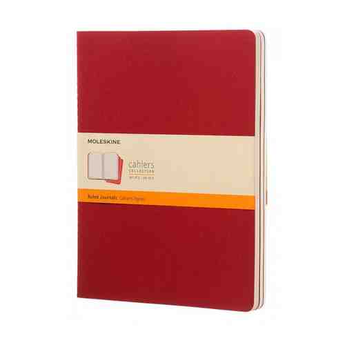 Блокнот Moleskine CAHIER JOURNAL CH121 XLarge 190х250мм обложка картон 120стр. линейка клюквенный (3шт) арт. 101468459783