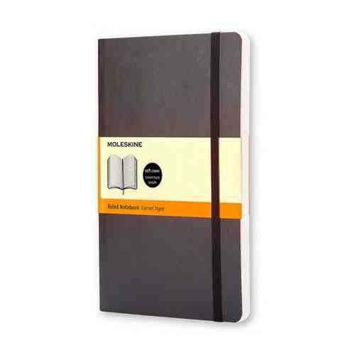 Блокнот Moleskine CLASSIC SOFT QP616 Large 130х210мм 192стр. линейка мягкая обложка черный арт. 1412543555