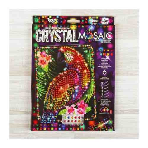 Danko Toys Набор для создания мозаики «Попугай» CRYSTAL MOSAIC, на тёмном фоне арт. 101452631329