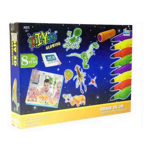 Детский набор 3D ручек Lei Meng Toys DIY 3D Stereoscopic (LM555-8B-Y) арт. 101471505222