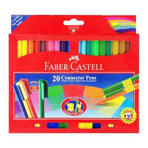 Фломастеры детские 20 цветов Connector, артикул 155520 155520 Фломастеры Faber-Castell 