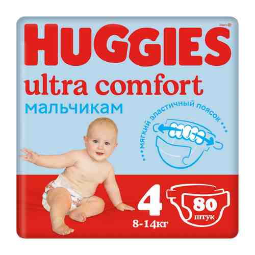 Huggies Подгузники Huggies Ultra Comfort 8-14 кг для мальчиков 80 шт арт. 10474901