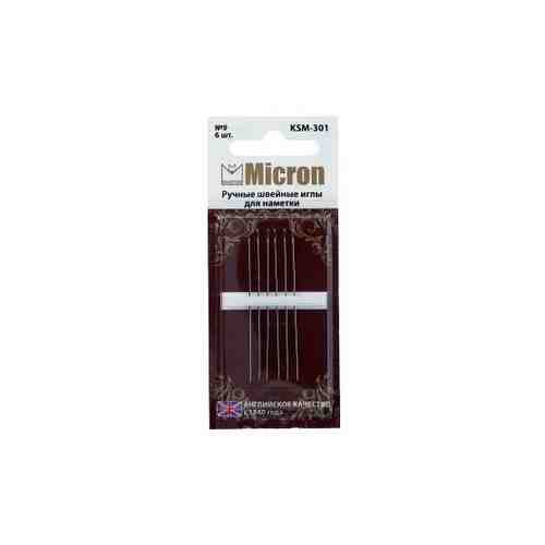 Иглы для шитья Micron ручные, для наметки, в блистере, 6 шт, №9 (KSM-301) арт. 100982265130