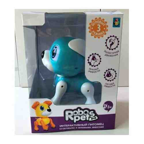 Интерактивная игрушка 1TOY Т21087 RoboPets робо-щенок Пудель бело-голубой арт. 1664731773