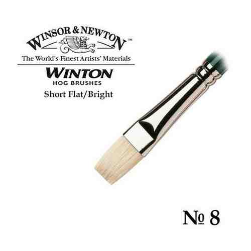 Кисть Winsor&Newton Кисть щетина плоская укороченная №8 Winsor&Newton WINTON Short Flat арт. 101456761943