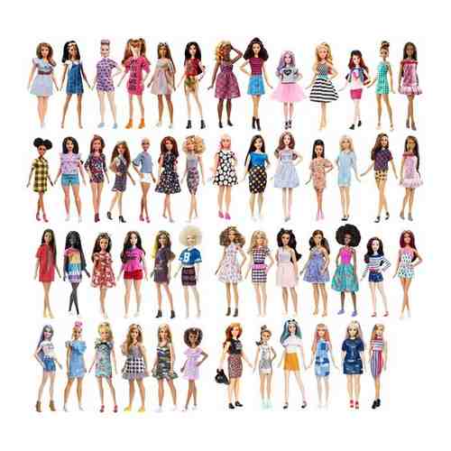 Кукла Barbie Игра с модой Fashionistas 156 афро-прическа и ярко-синяя помада GRB48 арт. 101610467792