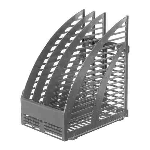 Лоток STAFF вертикальный для бумаг , 245х165х285 мм, 3 отделения, сетчатый, сборный, черный, 237293 арт. 101770058733