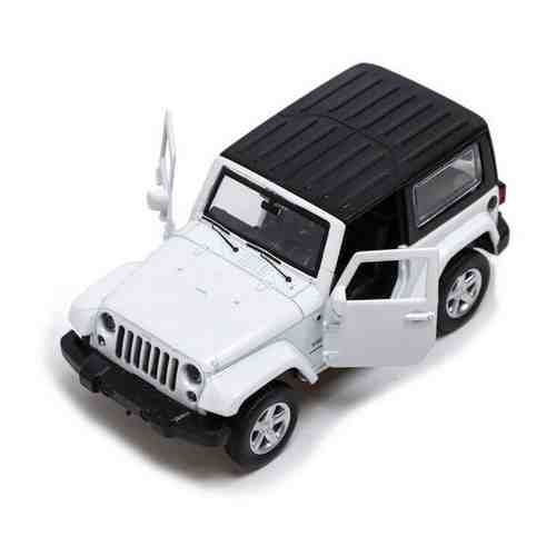 Машина металлическая JEEP WRANGLER, 1:42, инерция, открываются двери, цвет белый арт. 101703580222