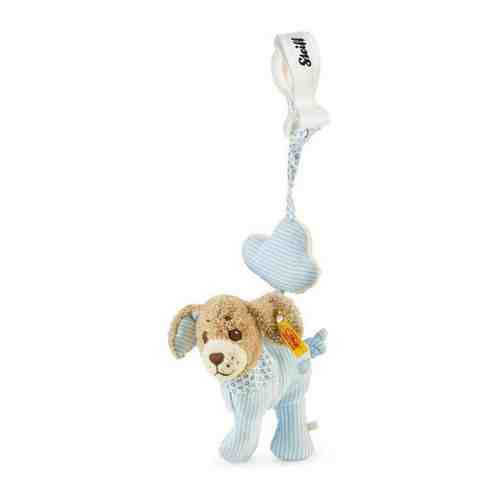 Мягкая игрушка Steiff Good Night Dog Pendant Blue (Штайф Собачка Подвесная Погремушка Спокойной ночи голубая 12 см) арт. 1402222592