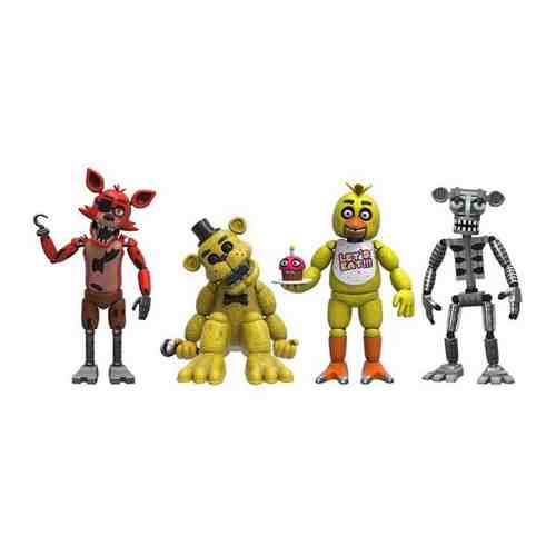 Набор фигурок Five Nights at Freddy's: Foxy, Gold Freddy, Chica, Endoskeleton Freddy (8см) арт. 651497503