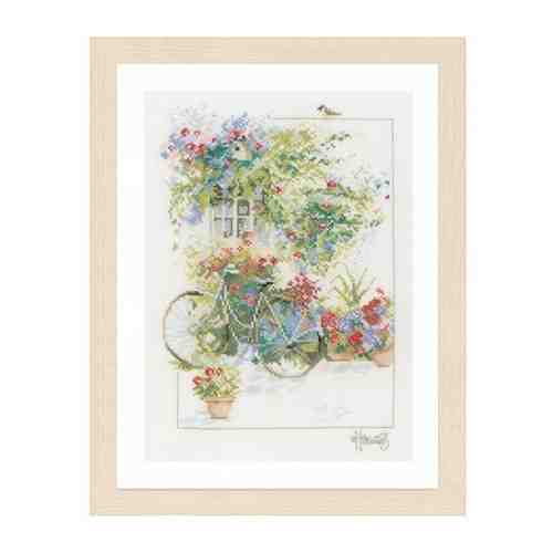 PN-0168447 Набор для вышивки крестом LanArte Flowers Bicycle Цветы и велосипед арт. 664479942