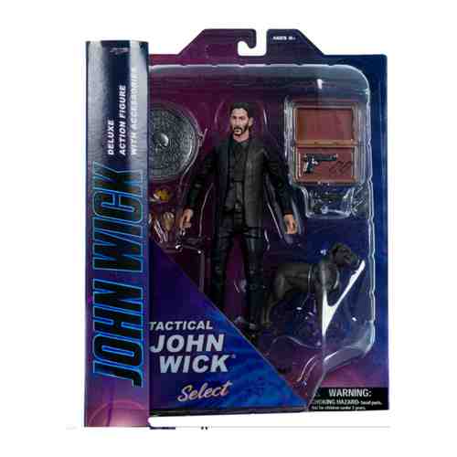 Подвижная фигурка Джон Уик (John Wick 2 Tactical Diamond Select) с собакой 18 см арт. 101227596300