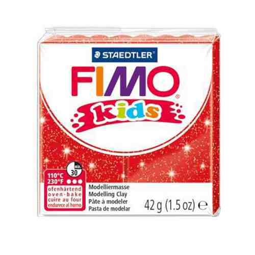 Полимерная глина Fimo Kids 8030-212 glitter red 42 г. арт. 232466465