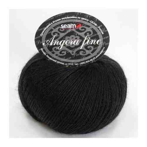 Пряжа Angora Fine Цвет. 190000, черный, 2 мот., мохер - 50%, нейлон - 50% арт. 101649465654