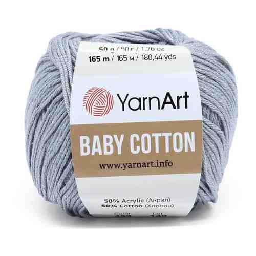 Пряжа для вязания YarnArt 'Baby Cotton' 50гр 165м (50% хлопок, 50% акрил) (452 серый), 10 мотков арт. 101204917747