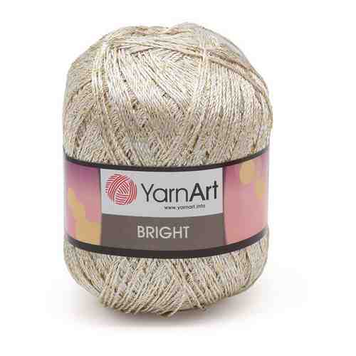 Пряжа для вязания YarnArt 'Bright' 90гр 340м (80% полиамид, 20% металлик) (101 белый/золото), 6 мотков арт. 101209066434