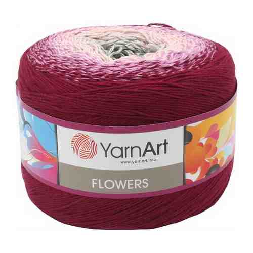 Пряжа для вязания YarnArt 'Flowers' 250гр 1000м (55% хлопок, 45% полиакрил) (271 секционный), 2 мотка арт. 101220349994