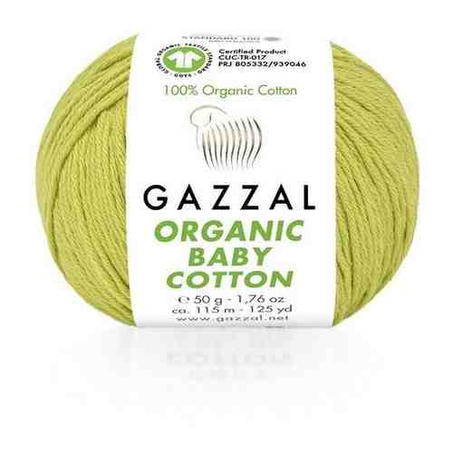 Пряжа ORGANIC BABY COTTON Цвет. 426, зеленый, 5 мот., 100% Органический Хлопок арт. 101649461682