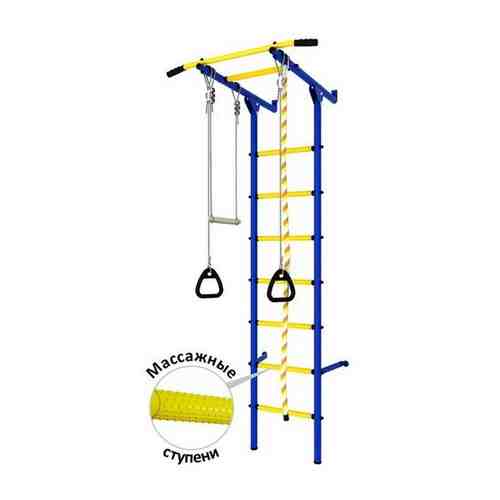 ROMANA Детский спортивный комплекс DSK «Пристенный» (с массажными ступенями), цвет синий/жёлтый арт. 1736847994