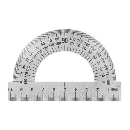 Транспортир 10см, 180° ArtSpace, металлический, 100шт. (ТС-10-532) арт. 101404269609