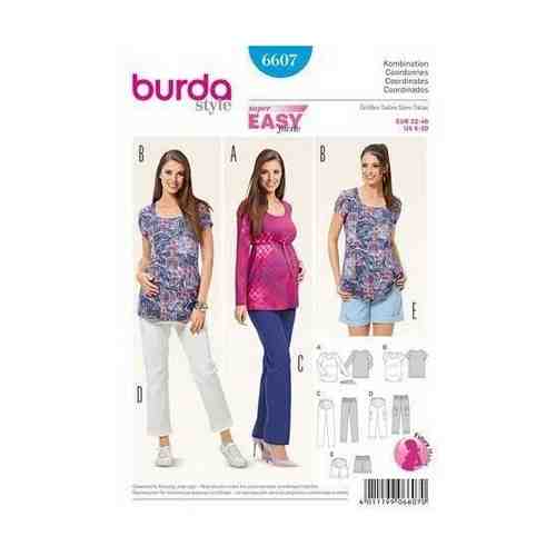 Выкройка Burda 6607 — Туника, Брюки, Шорты для будущей мамы арт. 101457286329