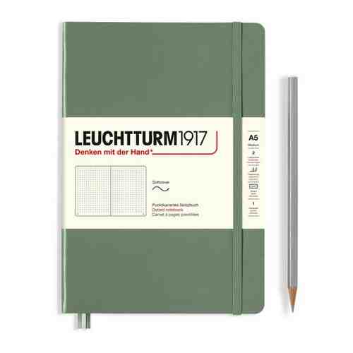 Записная книжка в точку Leuchtturm A5 123 стр., мягкая обложка, оливковый арт. 1698913357