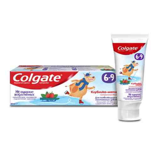 Зубная паста Colgate 6-9 Клубника-мята детская с фторидом, 60 мл арт. 100889894265